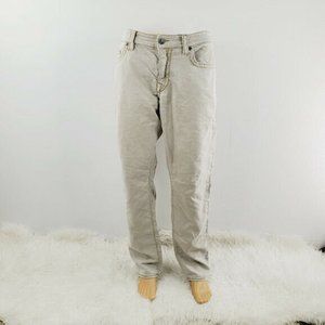 True Religion Mens Beige GENO Relaxed Slim Fit Straight Jeans Size 36